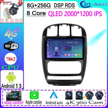 Автомобильный Радио Мультимедийный Видеоплеер Навигация GPS Android 13 5GWIFI BT 4G Для Chrysler Voyager RG RS Town & Country RS 2000-2007