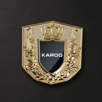 Наклейки на переднюю решетку автомобиля в форме короны, металлические наклейки на переднюю решетку автомобиля для Skoda KAROQ KAMIQ Superb с логотипом Автомобильные Аксессуары