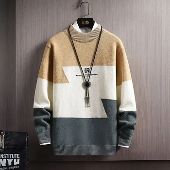 2023 Осенне-зимний мужской свитер, модный вязаный пуловер, мужской качественный свитер, корейская повседневная куртка, мужской свитер номер 2811