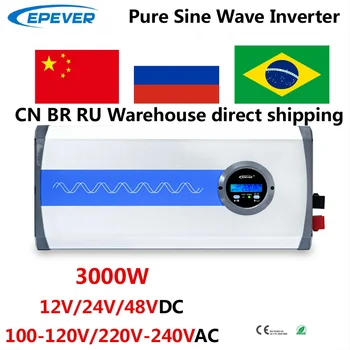 EPEVER 3000 Вт Чистый Синусоидальный Инвертор 12V/24V/48V к AC110V120V/220V230V240V ЖК-дисплей Автономный Солнечный Инвертор IP3000-Plus