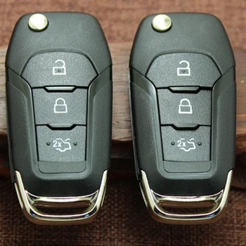 Откидной корпус для ключей, плоский и красивый автомобильный пульт дистанционного управления с 3 кнопками для ключей. Автомобильные аксессуары для интерьера, корпус для ключей с 3 кнопками