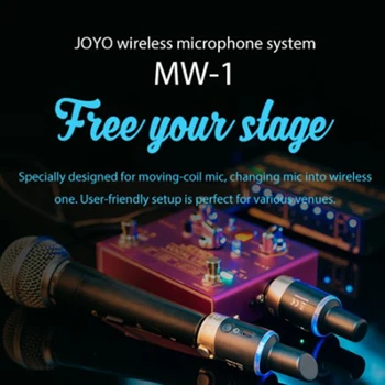Беспроводная микрофонная система JOYO MW-1 с частотой 5,8 ГГц, подключаемый перезаряжаемый передатчик-приемник для динамического микрофонного эффектора