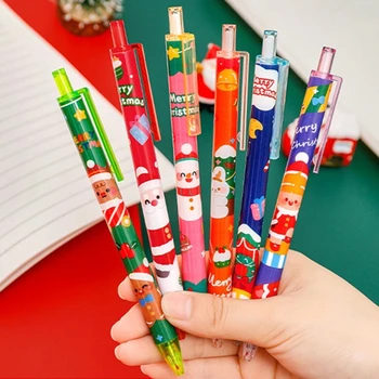 10 Шт Рождественская Гелевая Ручка Забавные Ручки для письма Выдвижная Гелевая Ручка для детей Студентов