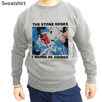 drop sipping Stone Roses- I Wanna Be Adored shubuzhi мужская толстовка с круглым вырезом элитного бренда, модная крутая толстовка с хлопковым принтом, толстовки