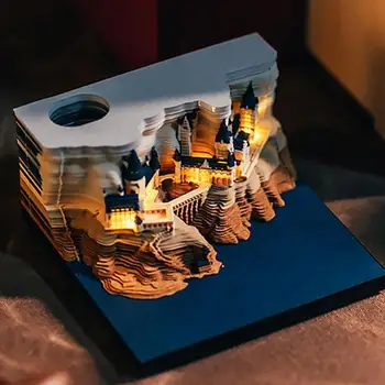 Календарь на 2024 год, Волшебный замок, 3D блокнот, креативный блокнот для заметок, канцелярские принадлежности и подарок-новинка