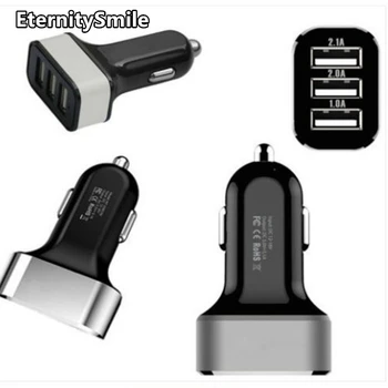 Быстрая зарядка Магнитный кабель для передачи данных с несколькими USB-портами 6.6A, 3 USB-порта, автомобильное зарядное устройство для мобильного телефона