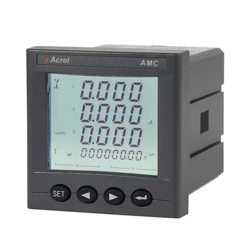 Панельный счетчик энергии Acrel AMC72L-E4, 3-фазный цифровой анализатор мощности в кВтч, 4DI/2DO с Rs485 Modbus-RTU