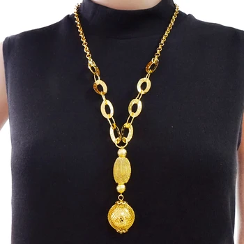 Новые модные ожерелья с подвесками для женщин, очаровательное классическое длинное ожерелье золотого цвета, цепочка, ювелирные аксессуары