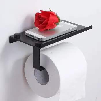 Настенный держатель туалетной бумаги, держатель салфеток из нержавеющей стали, мобильный телефон, подставка для рулонов бумаги для ванной комнаты, настенное крепление для ванной комнаты
