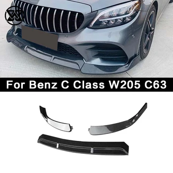 Сплиттер для губ в переднем бампере из углеродного волокна, Спойлер-диффузор для Mercedes Benz C Class W205 C200 C260L 2019-2022