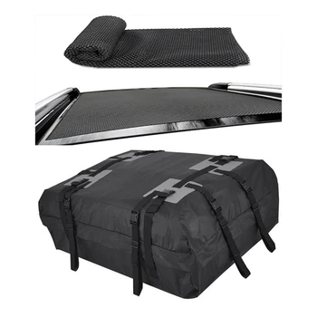 Черная квадратная сумка для хранения багажа для путешествий или бездорожья с нескользящим ковриком