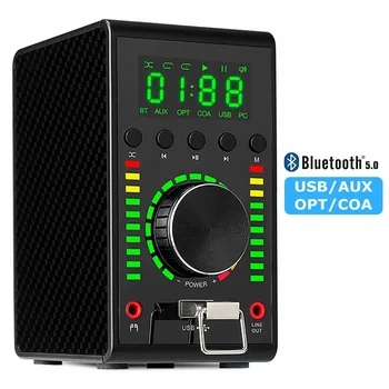 2-Канальный Аудио HiFi Bluetooth 5,0 Усилитель мощности класса D Ma12070 Цифровой Усилитель 68 Вт * 2 Домашний Аудио Автомобильный Морской USB AUX OPT COA In