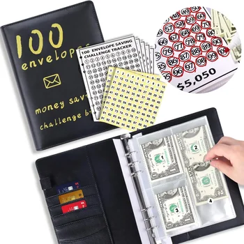 100-дневный конверт-челлендж Конверты для набора Money Saving Challenge 100-дневные сумки для экономии денег