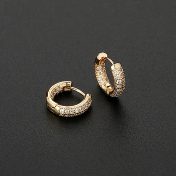 Модные женские серьги-кольца с мини-цирконом для женщин, серьги-кольца с пирсингом в форме круга 10 мм, Персонализированные ювелирные изделия