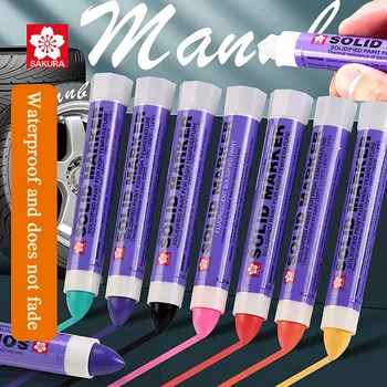 6шт Sakura Solid Paint Pen XSC Промышленный Металлический маркер Устойчив к высоким температурам Водонепроницаемая конструкция Перманентная