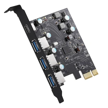 5X Карта расширения PCI-E к USB3.0 + Type C (Pcie Card) 3 Порта с Superspeed USB 3.0 Карта расширения PCI Для Windows MAC