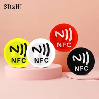 1шт Разного цвета Водонепроницаемые наклейки из ПЭТ-материала NFC Smart Adhesive Ntag213 Бирки для всех телефонов