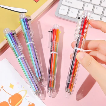 Шариковая ручка 1шт 6 цветов мультяшная Шариковая ручка 0,7 мм для письма Школьные канцелярские принадлежности Студенческая канцелярская ручка