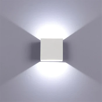 Настенный светильник мощностью 6 Вт, светодиодный светильник для гостиной, настенное бра для прохода, светодиодные настенные светильники для спальни, белый / черный цвет