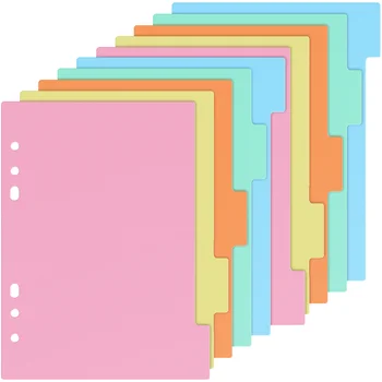 10 шт разделителей для вкладок, полупрозрачных многоцветных разделителей для индексов этикеток для блокнотов, канцелярских принадлежностей.