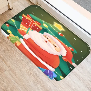 Дверной коврик с рисунком Санты в канун Рождества ZHENHE, Нескользящий коврик для пола, коврик для ванной, ковер для входа на кухню, домашний декор