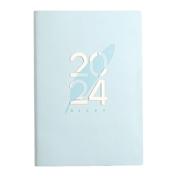 Дневник 2024 года A5 Дневник A5 Ежедневник для рождественского подарка Дневники для подарка на день рождения на 2024 год Синий Прочный простой в использовании