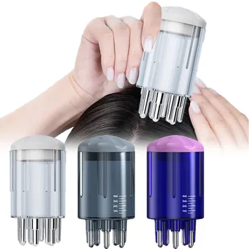 3-цветной аппликатор для кожи головы, жидкая расческа для ухода за волосами, эфирное масло, направляющий жидкость Массажер, расческа для нанесения сыворотки для роста волос