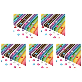 10300 Листов Бумаги для оригами в виде звездочек, 27 Цветных Бумажных полосок в ассортименте, Двухстороннее Оригами, Однотонные Декоративные Бумажные полоски