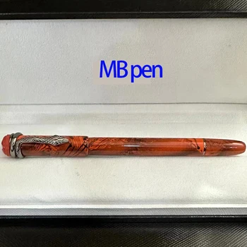 Новая Перьевая ручка MB14k Серии Heritage Шариковая ручка Для подписи Красная и черная Змеиная Мраморная Специальная серия