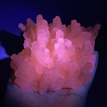 100% натуральная кальцитовая руда в форме башни (с флуоресценцией), грубый образец кристалла драгоценного камня