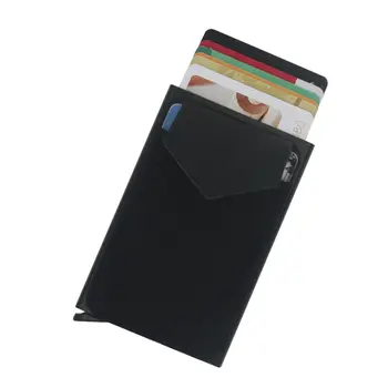 Новый кошелек-держатель для кредитных карт с автоматическим нажатием с крышкой для карт, ID-держатель для смарт-карт, Модный мини-кошелек, Модный Мини-кошелек