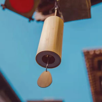 Бамбуковые ветряные колокольчики Ветряные колокольчики для украшения дома во внутреннем дворике на открытом воздухе Дзен Медитация Аккорд релаксации