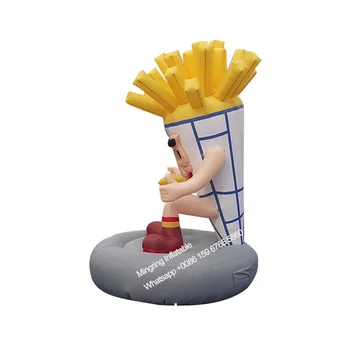 Надувная симпатичная модель картофельных чипсов с картофелем фри для рекламного мероприятия-талисмана