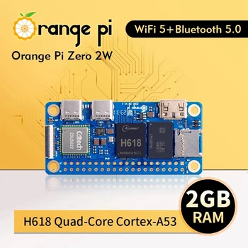 Orange Pi Zero 2W Плата разработки RAM DDR4 Мини-ПК Allwinner H618 Wifi Bluetooth 5.0 SBC Одноплатный компьютер