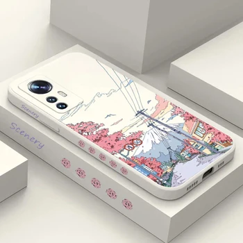 Для Xiaomi Poco F5 F3 X4 X5 X3 Pro Аниме Декорации Закат Чехол Для Телефона Xiaomi Mi 11 Lite 13T 12T 11T 10T Pro 12 13 Задняя Крышка