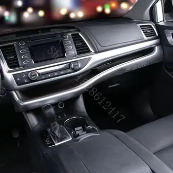 LHD! Внутренняя отделка центральной консоли Toyota Highlander 2015 2016 2017 2018 2019 2020 Автомобильные аксессуары