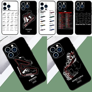 Гонки Формулы-1 Гоночные Трассы Формулы-1 Circuits Чехол Для Телефона iPhone 15 14 13 12 11 Pro Max XS X XR SE2 7 8 Plus 13 12 Mini Cover