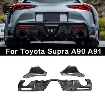 Диффузор заднего бампера из углеродного волокна для Toyota Supra A90 A91 GR MK5 2019-2022, Обновление стиля автомобиля, автоаксессуары
