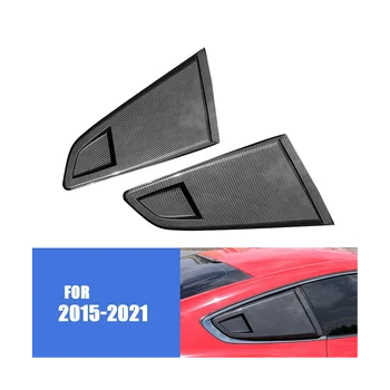 Отделка крышки жалюзи на четверть вентиляционного отверстия на задней стороне из углеродного волокна 1/4 для Ford Mustang 2015-2022 гг.