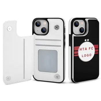 Хапоэль Тель-Авив Кожаный Чехол-Бумажник для iPhone 14 с Беспроводной Подставкой Для Зарядки Snap Case
