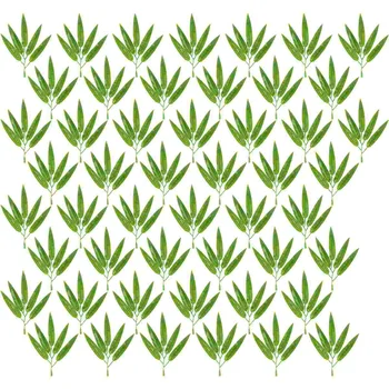 Имитированные Бамбуковые Листья Ветви Поддельные Зеленые Украшения Для Дома Искусственные Растения На Открытом Воздухе