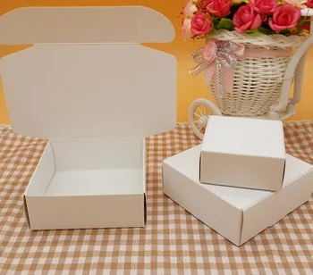 30шт пустых маленьких белых картонных коробок для мыла, маленькая белая коробка для рукоделия из крафтовой бумаги krfat, коробки для упаковки подарков конфет