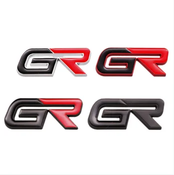 3D Металлические Буквы GR Передняя Решетка Эмблема Значок Наклейка На Задний Багажник Наклейки для Toyota Corolla CHR RAV4 Yaris Prado Prius Camry