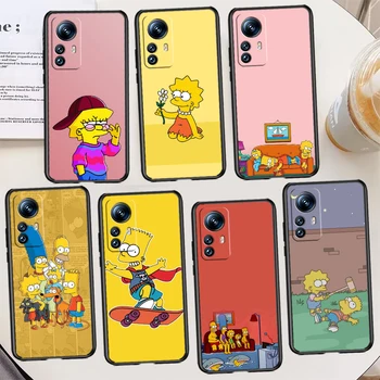 Семейный чехол Simpsons fun Для Xiaomi Mi 12T 12S 12X 12 11 11T 11i 10T 10 9 Pro Lite Ultra 5G Мягкий Черный Чехол Для Телефона