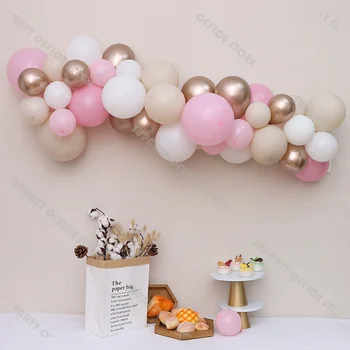 57 шт., набор гирлянд из розовых и телесных воздушных шаров, Пастельная Пасхальная арка из воздушных шаров, детский день рождения, Детский душ, Свадьба, Декор для свадебного душа