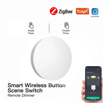 Кнопка Tuya ZigBe Smart Scene Switch Многоступенчатая Связь Беспроводной Пульт Дистанционного Управления Интеллектуальный Умный Дом Zigbee Gateway Нужен