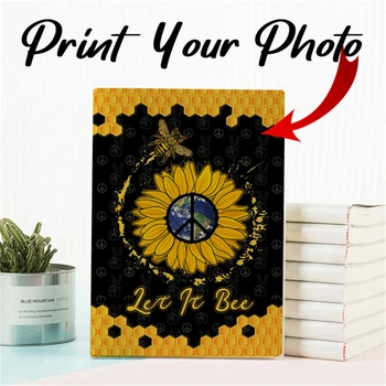 Пользовательский Фотожурнал Персонализированный Блокнот let it bee sunflower Портативный Блокнот Memo Diary Planner Писчая Бумага Для Студентов
