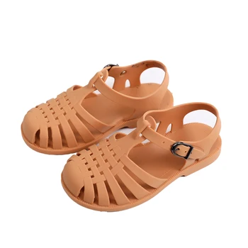Детские сандалии-гладиаторы, повседневная дышащая открытая Римская обувь из ПВХ, Летняя детская обувь 2022, пляжные детские сандалии для девочек