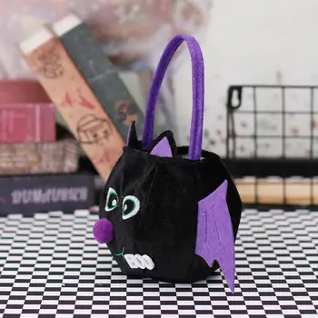 Стереоскопическая сумка для подарков на шнурке, моющаяся праздничная сумка с тыквой, креативная универсальная сумка для подарков на Хэллоуин для детей, портативная