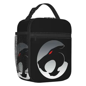 Женская сумка-тоут с логотипом Thundercats из мультфильма Аниме, портативный термоохладитель, ланч-бокс для еды, кемпинг, путешествия